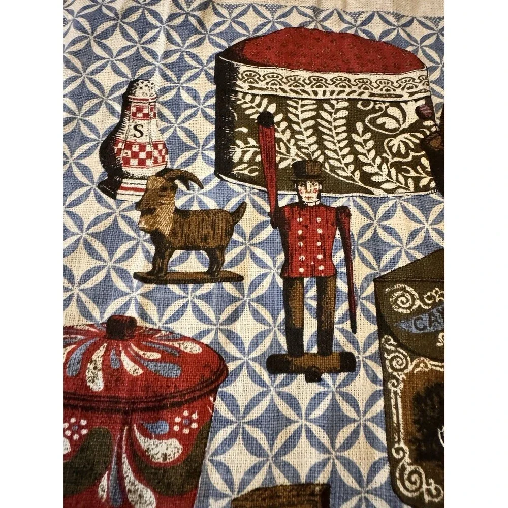 Vintage Kay Dee Country Antiques Auction Linen Tea Towel Sewell Jackson NEW